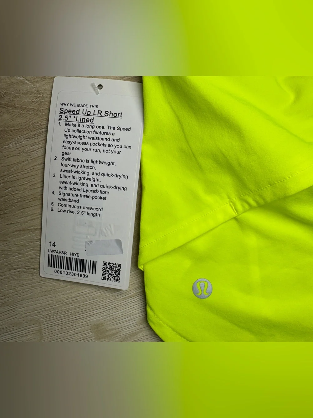 Lululemon Speed Up Low Rise Short 2.5 Lined NWT Size 14